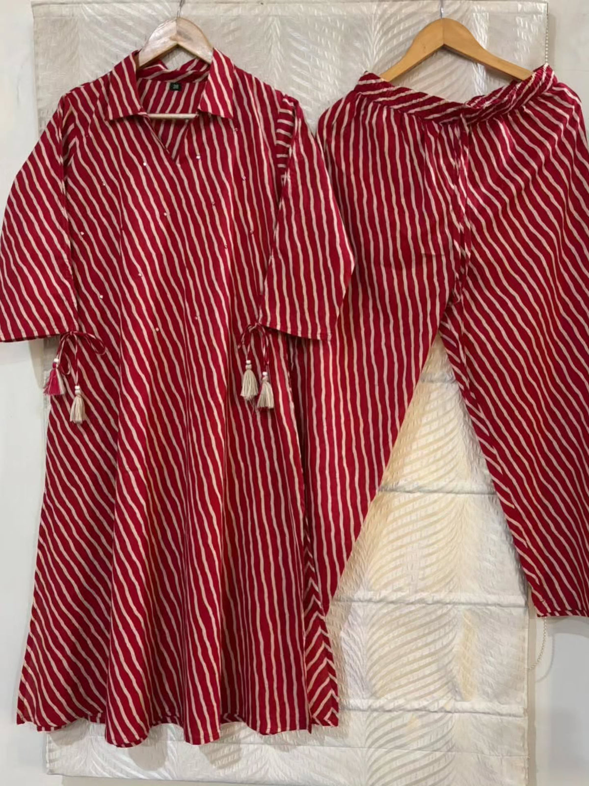 Maroon Stripe Set