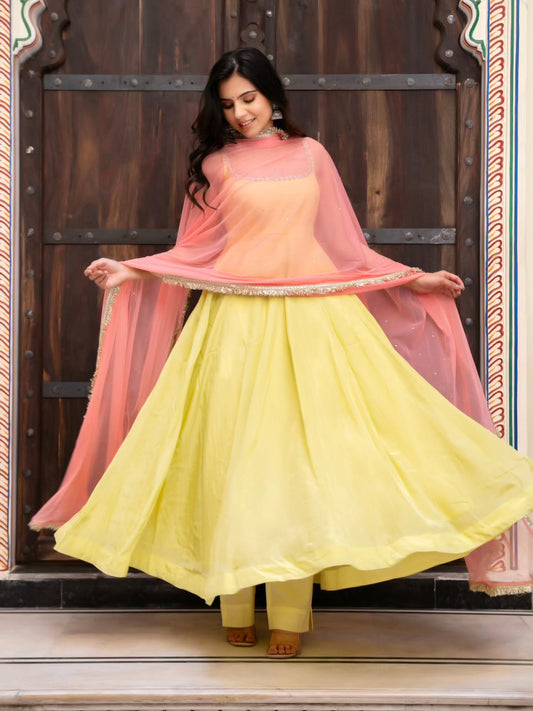 Sunlit Yellow Anarkali Set