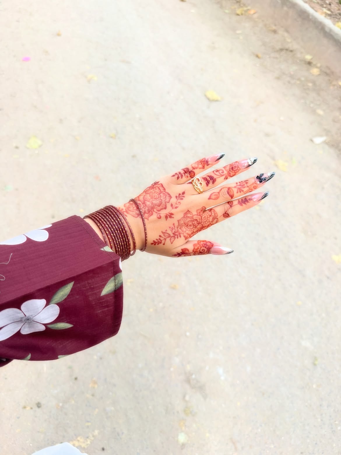 Maroon Bloom Floral Printed Kurta & White Palazzo Co-ord Set ✨