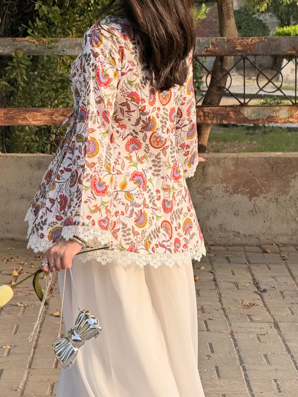 Floral Wrap Kurti Set 🌸✨
