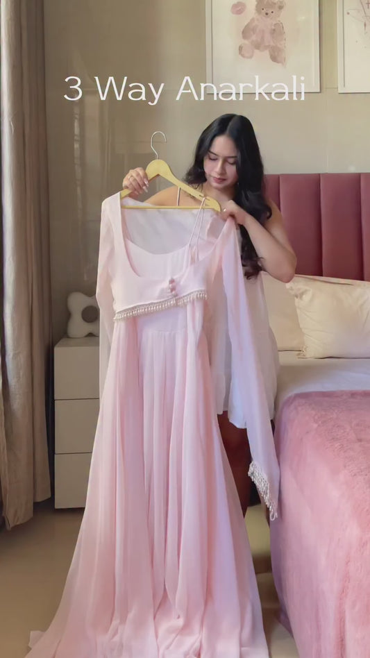 Blush Pink Anarkali 🌸